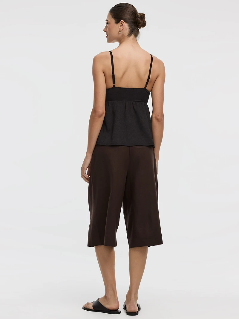 Camisole bimatière à col V