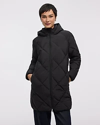 Long Hooded Puffer Jacket