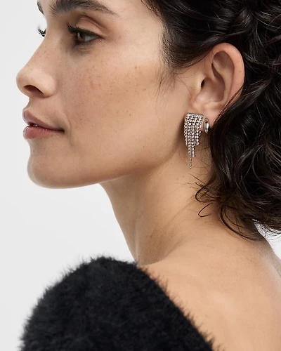 Boucles d'oreilles chandeliers avec strass