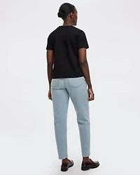 T-shirt à col rond coupe boyfriend