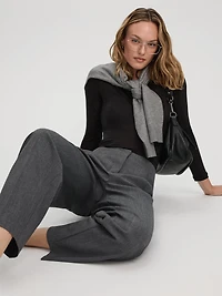 Pantalon taille mi-haute à jambe ballon - L’Intemporelle