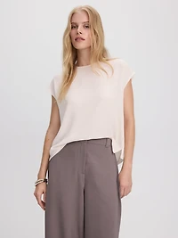 Blouse à col rond et manches courtes