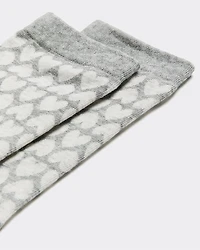 Bas mi-mollet avec coeurs