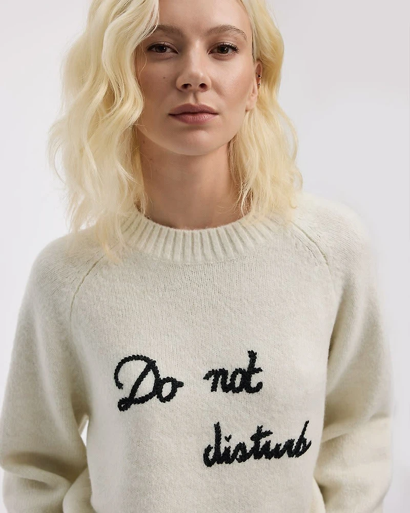 Do Not Disturb Long-Sleeve Crew-Neck Pullover
