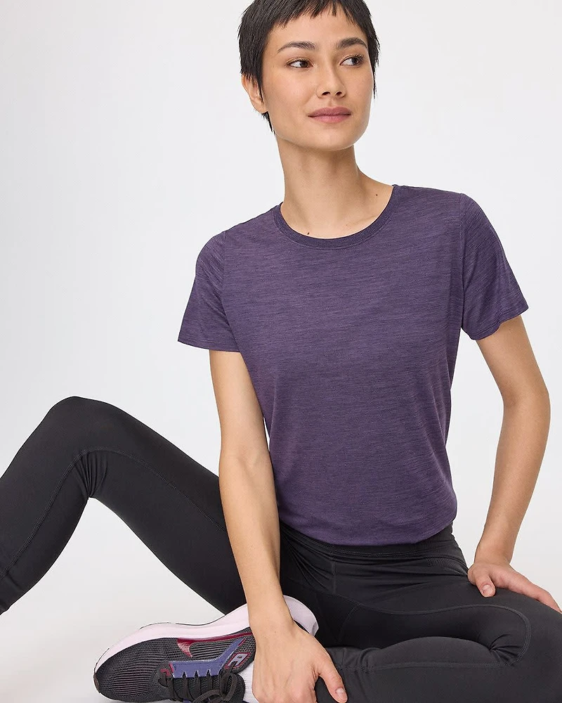 T-shirt à col rond et manches courtes - DRY-LUX (MD) Hyba Essentiels