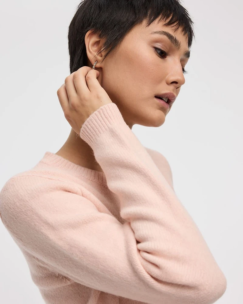 Long-Sleeve Crew-Neck PlushSoft Cardigan