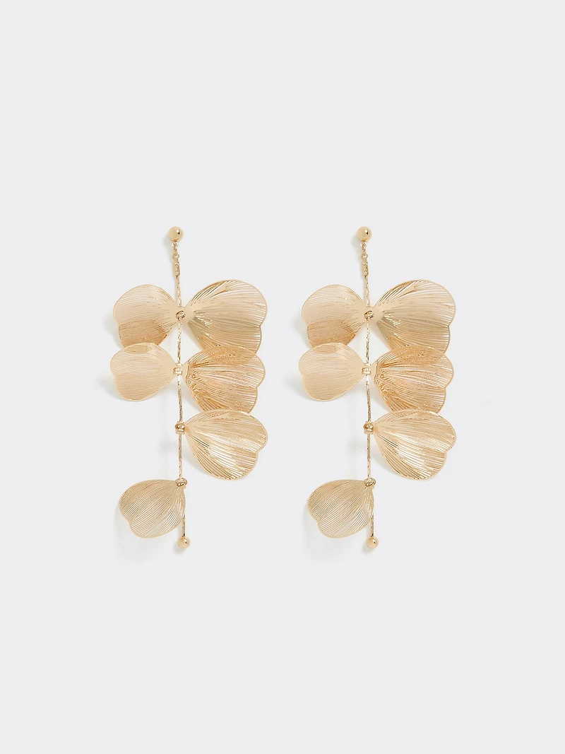 Boucles d'oreilles avec pendentifs fleurs 