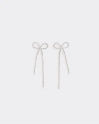 Rhinestone Bow Earrings