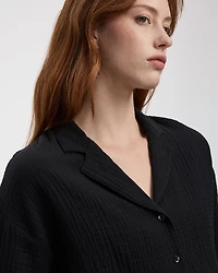 Chemise gaufrée à manches courtes