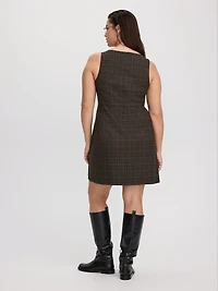 Robe ajustée sans manches à col bateau
