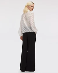 Long-Puffy-Sleeve Blouse