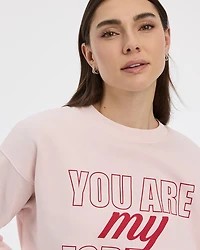 Long-Sleeve Crew-Neck Fleece Sweatshirt