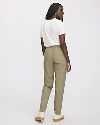 Pantalon jogger en popeline avec poches cargo - Long