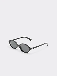 Lunettes de soleil rétro à monture ovale