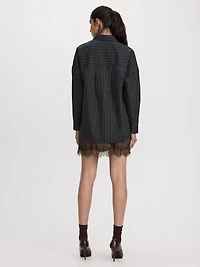 Poplin Blouse with Side Shirrings