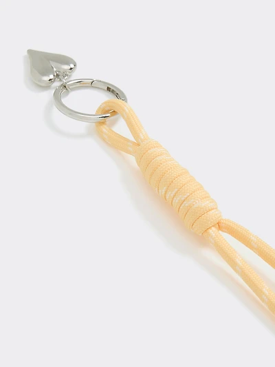 Cord Bag Charm with Heart