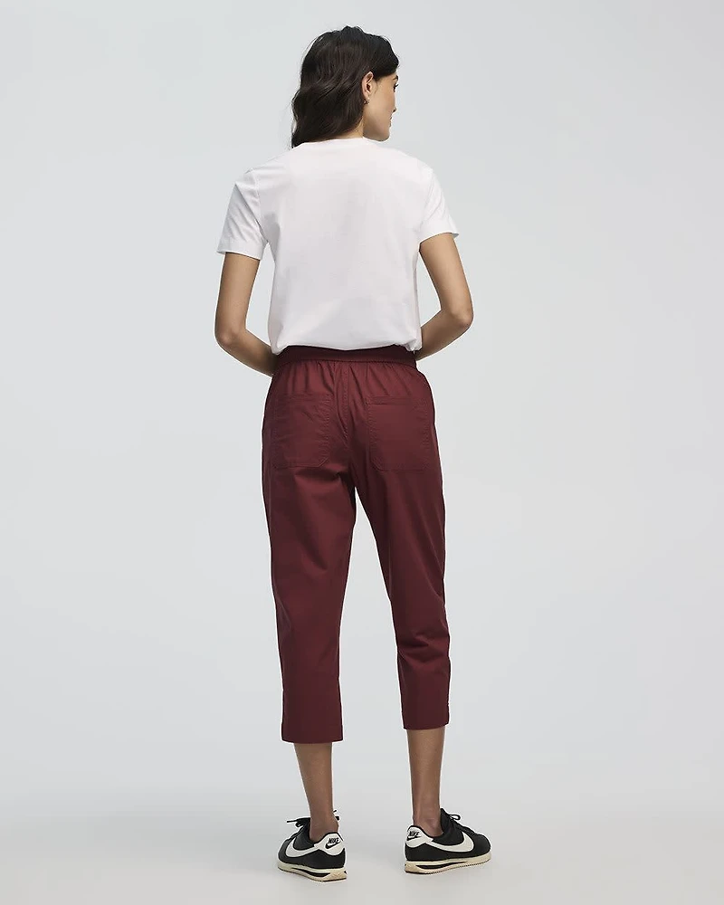 Pantalon capri en popeline