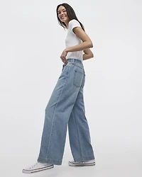 Wide-Leg Mid-Rise Jean with Drawstring
