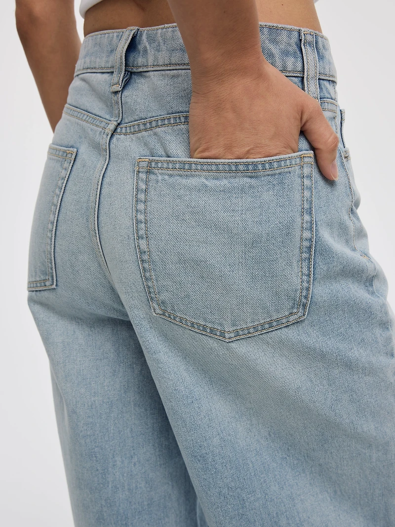 Pantalon à taille croisée jambe large