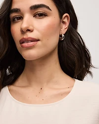 Blouse t-shirt à col rond et manches courtes