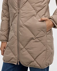 Long Hooded Puffer Jacket