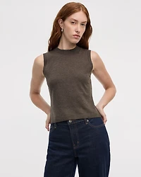 Sleeveless Crew-Neck Top
