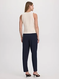 Veste en tricot sans manches à col V