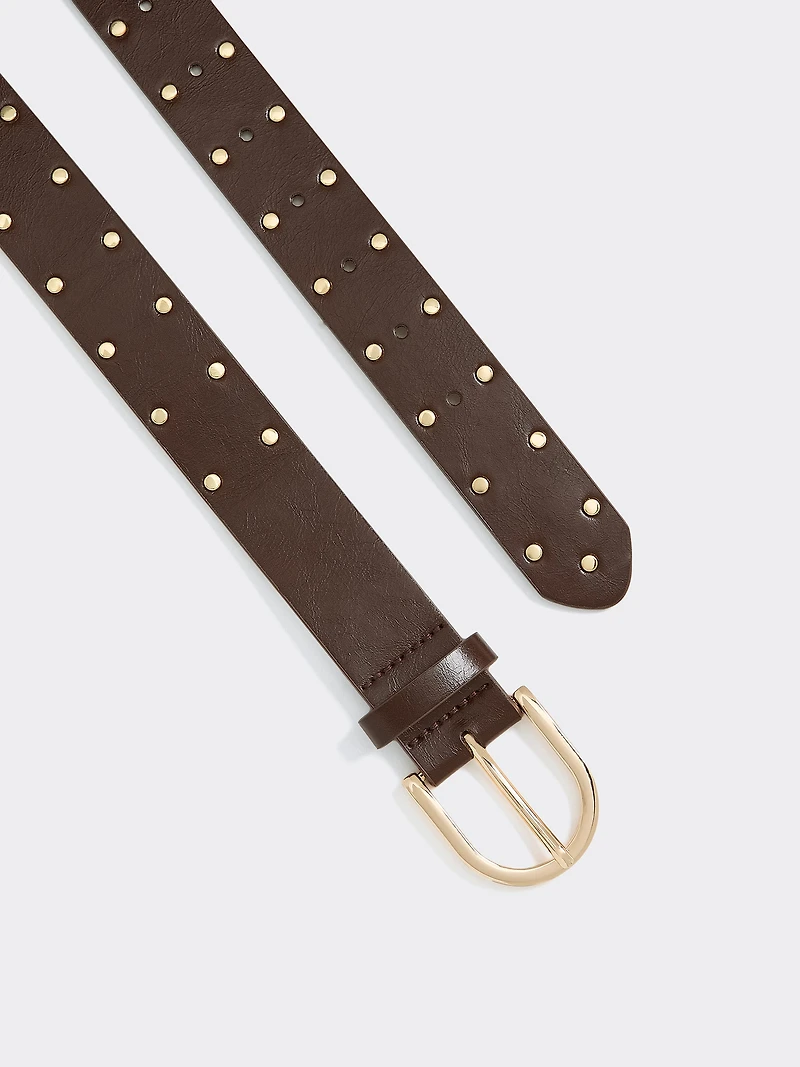 Ceinture en faux cuir à clous