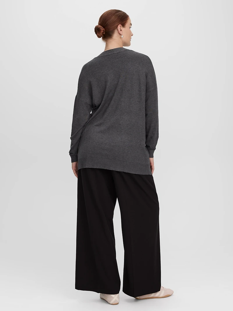 Long-Sleeve Open Cardigan with Pockets - R Essentials