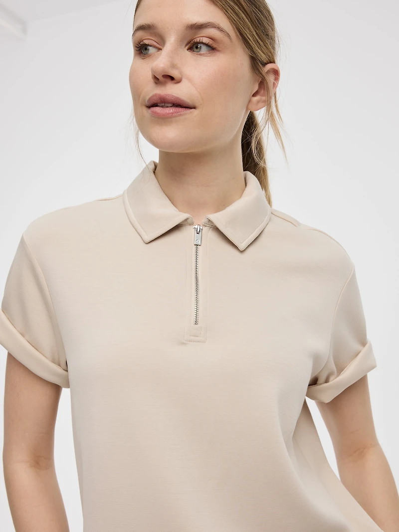Polo à demi-zip manches courtes - HYLUX Hyba