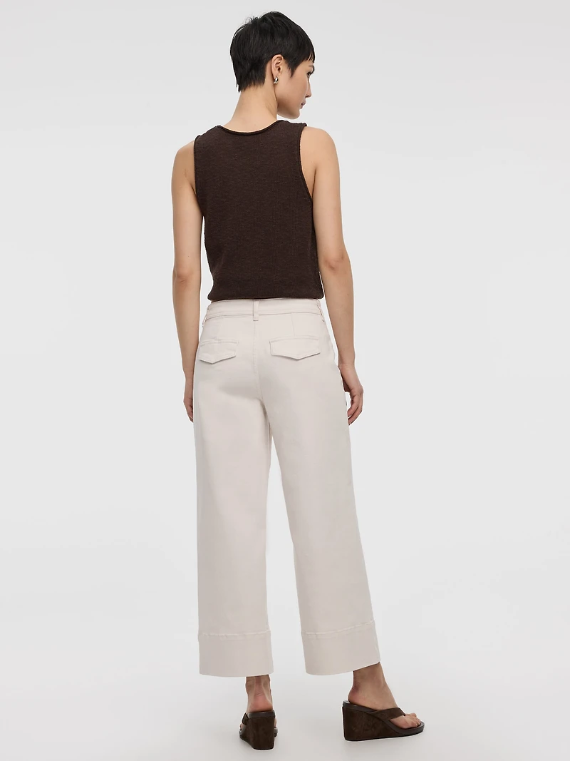 Straight-Leg High-Rise Cropped Mariner Pant