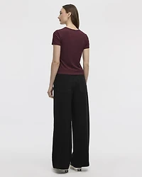 Ribbed Henley T-Shirt