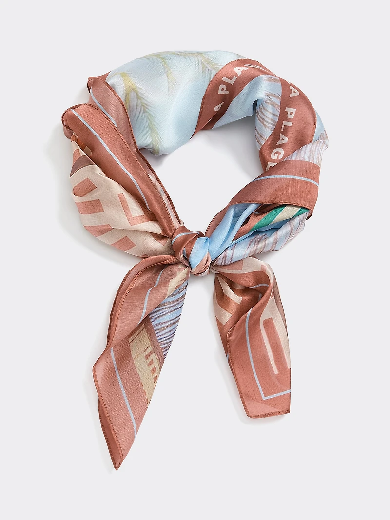 Foulard carré avec piscine