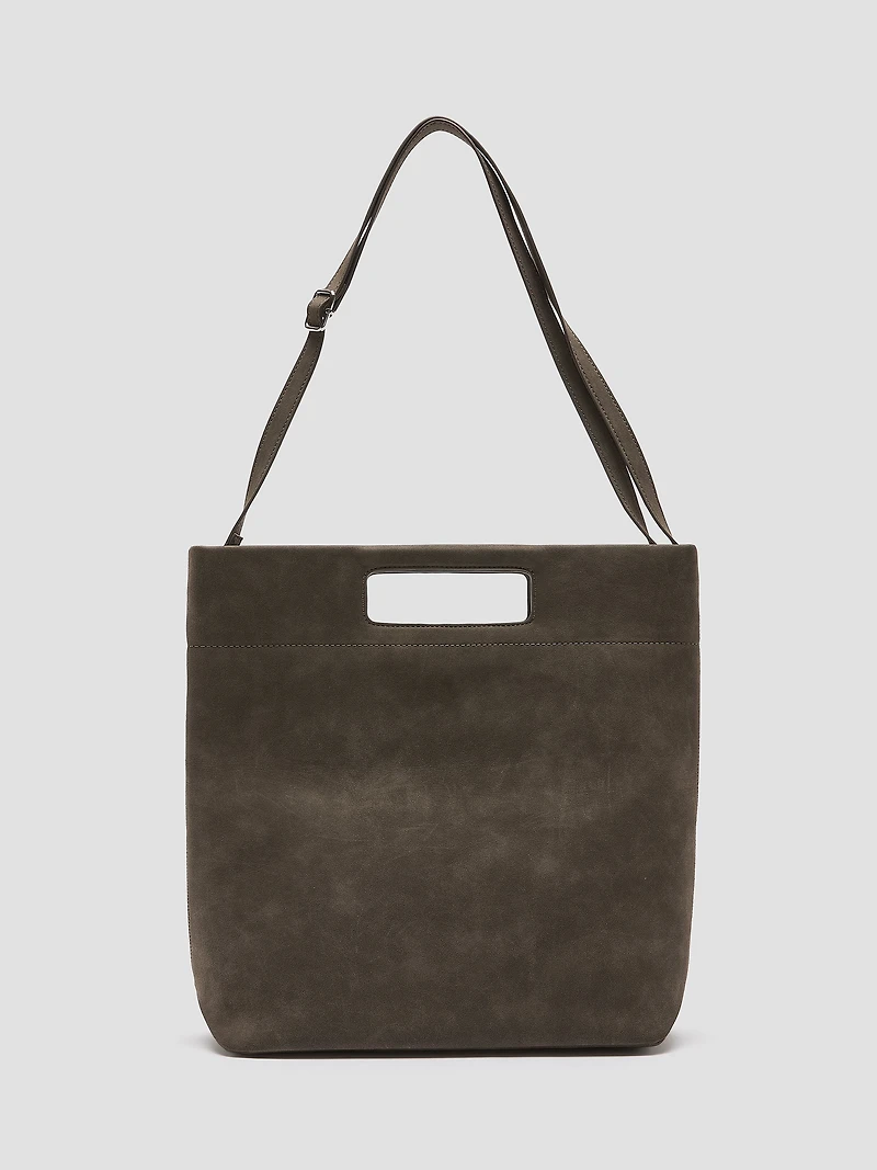 Sac fourre-tout structuré en faux suède