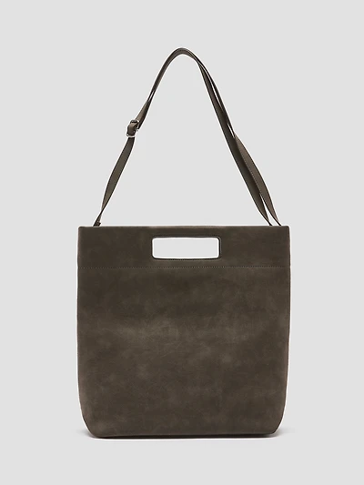 Sac fourre-tout structuré en faux suède