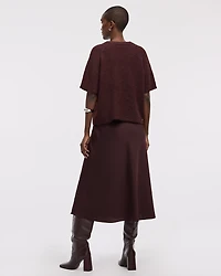 Pull ample à manches aux coudes et col rond