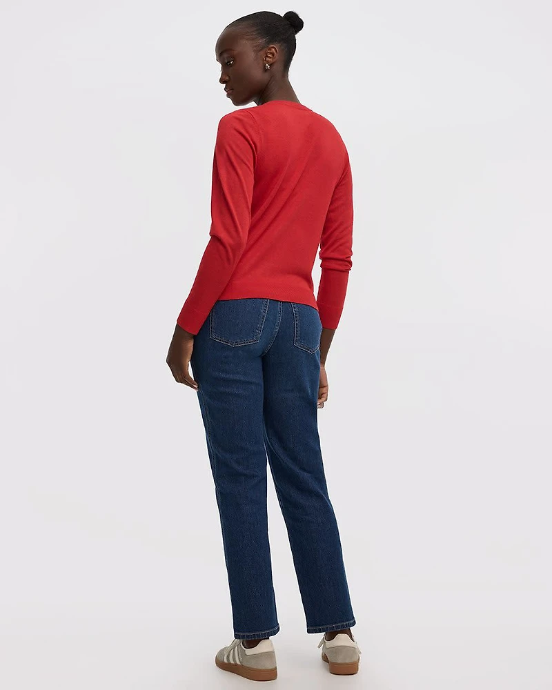 Crew-Neck Cardigan - R Essentials