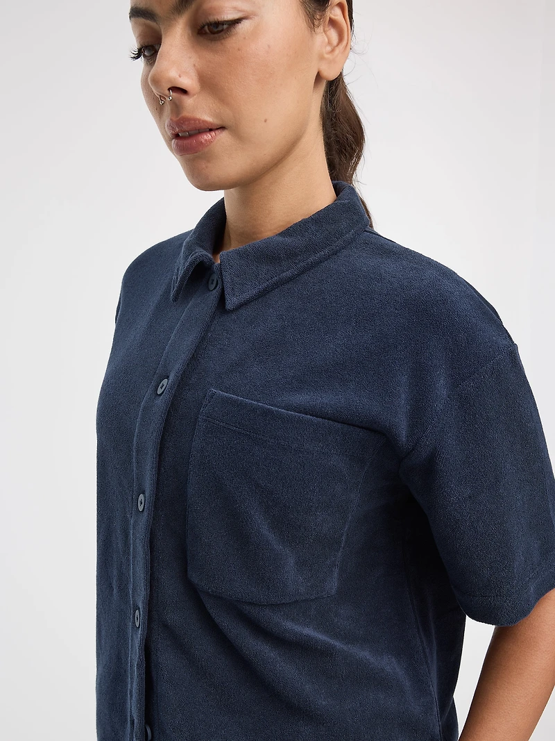 Chemise en tricot éponge à manches longues - Hyba