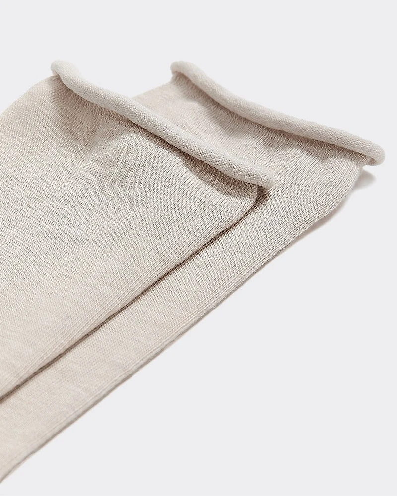 Bas mi-mollet chinés en viscose de bambou