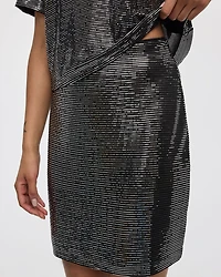 Mini-jupe paillettes miroir