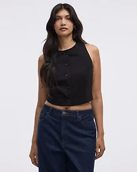 Sleeveless Crew-Neck Vest - The Timeless