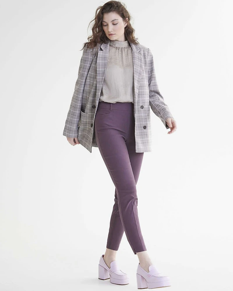 Slim-Leg High-Rise Ankle Pant