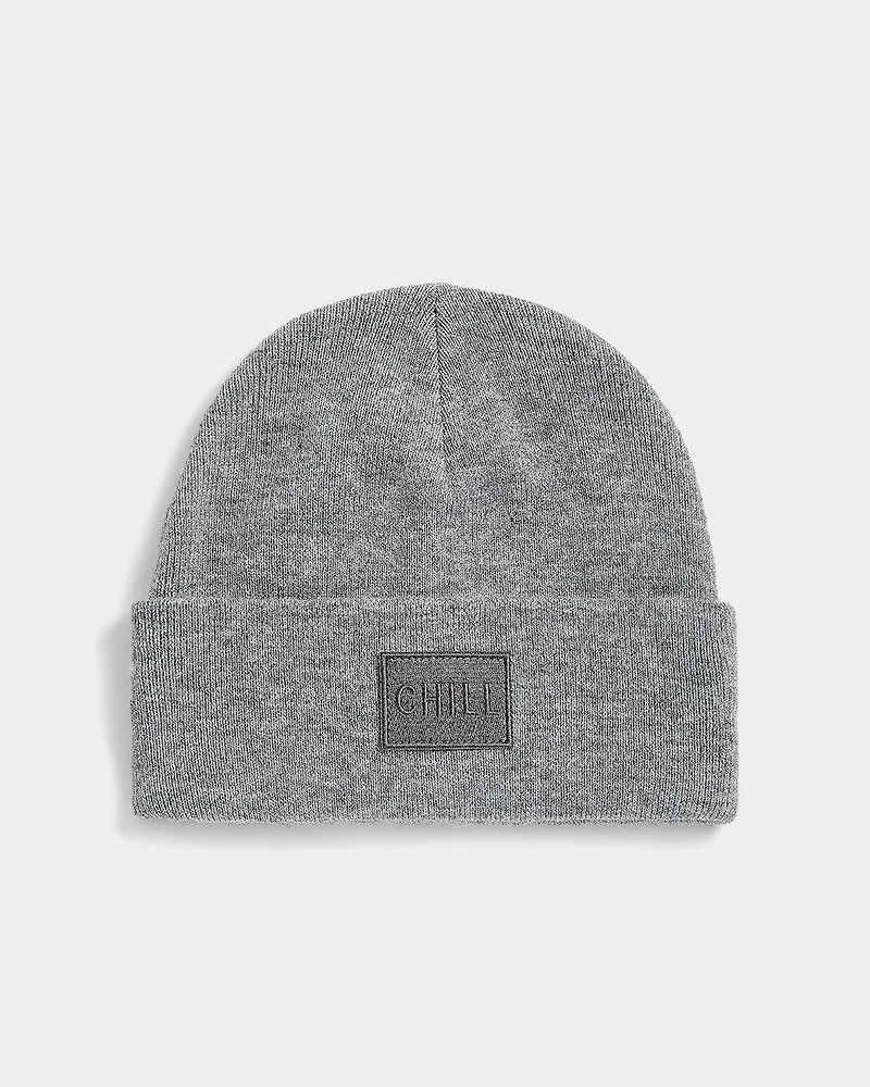 Fold-Over Beanie with Embroidered Patch