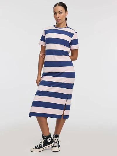 Striped T-Shirt Dress - Hyba