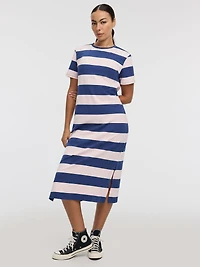 Striped T-Shirt Dress - Hyba