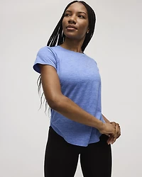 T-shirt à col rond et manches courtes - DRY-LUX (MD) Hyba Essentiels