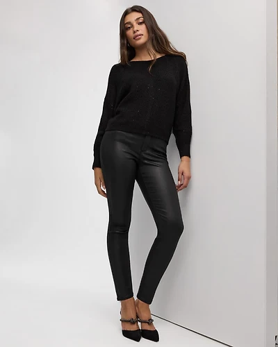 Skinny-Leg High-Rise Coated Jeans - The Signature (R)