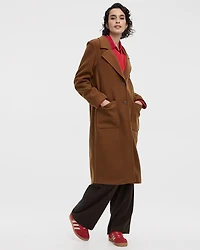 Long Coat with Two-Button Closure