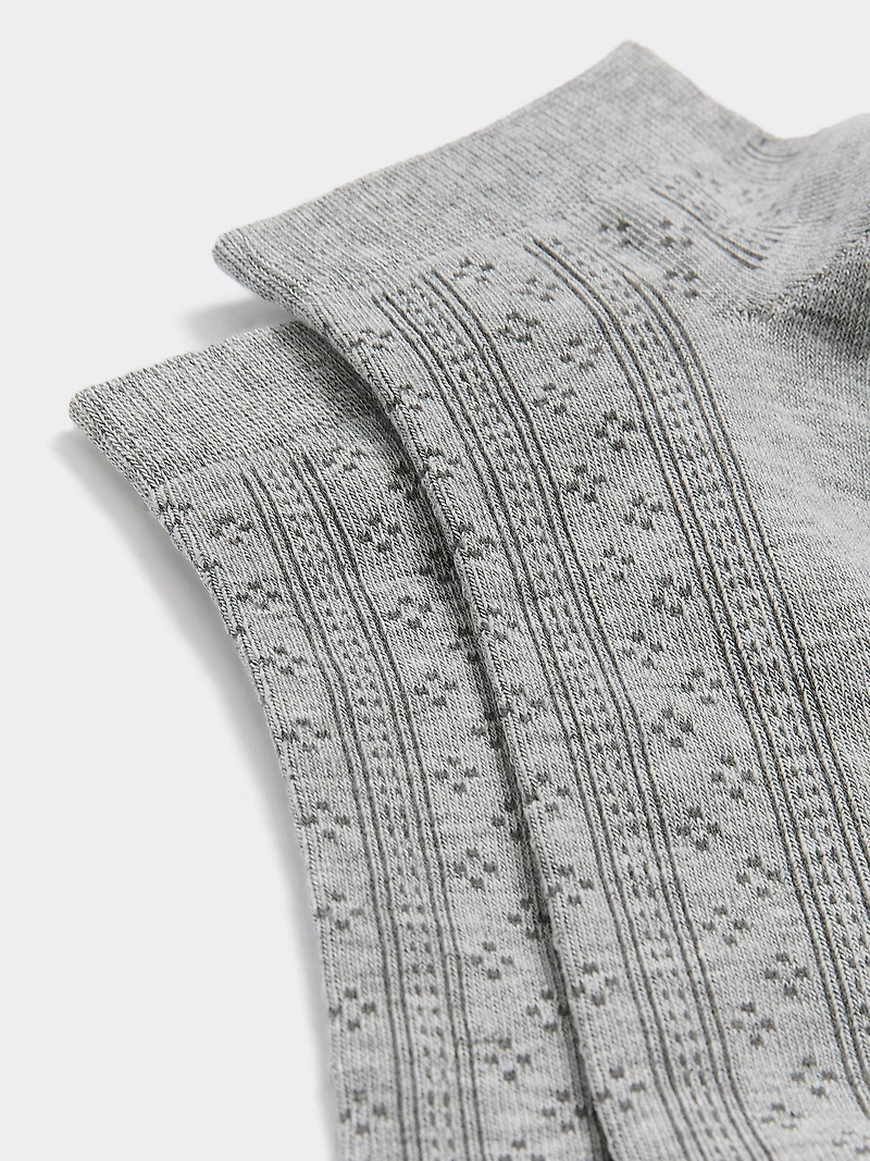 Anklet Socks with Pointelle Stitches