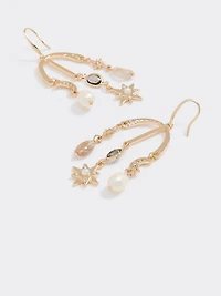 Boucles d'oreilles mystiques avec perles d'eau douce